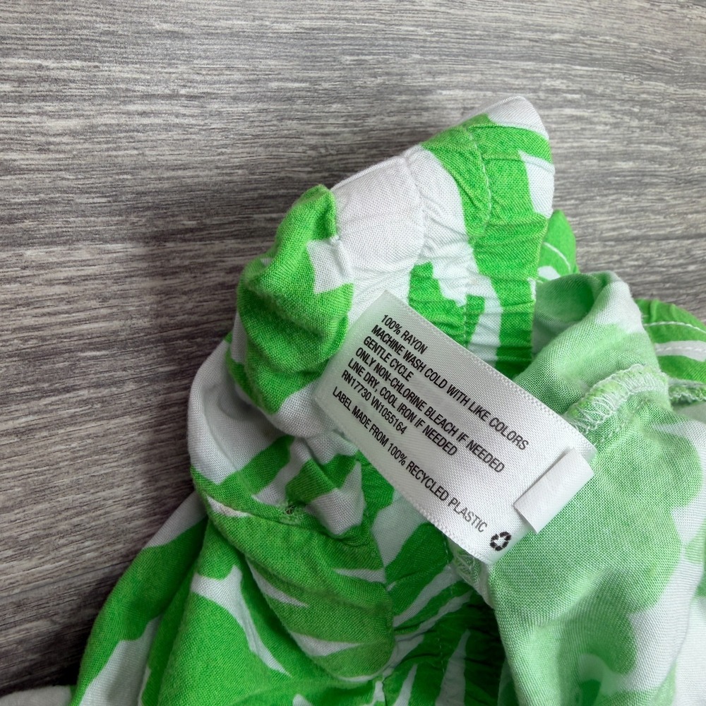 Lily Pulitzer X Target Palazzo Pants Womens XS Green White Palm Tree Tropical - Picture 9 of 16